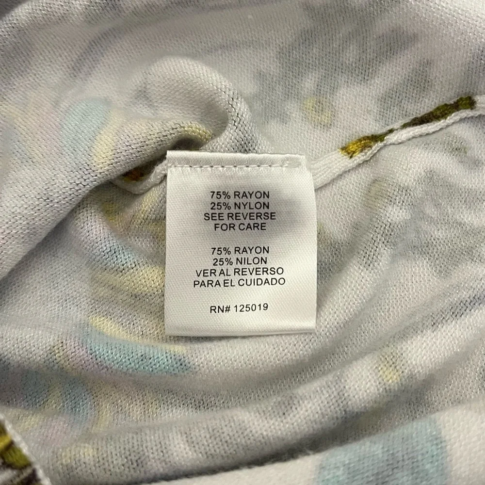 NWOT Joseph A. Floral Long Sleeve Lightweight Sweater, Size L - Picture 11 of 11